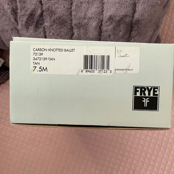 NEW_7.5 M - Women Frye Tan Carson Knotted Ballet Shoe - Picture 7 of 9